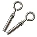 AIVOOF 2 Pack M8 Stainless Steel Expansion Screws Heavy Duty Shoulder Lag Eyebolts Lifting Ring Bolt Wall Concrete Anchors Fastener with Nut for Wall Ceiling Concrete Masonry