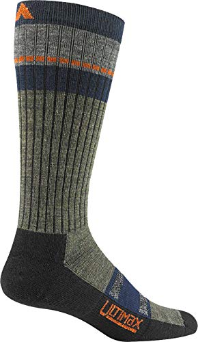Wigwam Men's Pikes Pro Lightweight Outdoor Peak 2 Pub Crew Sock,Olive Green Heather,Large/shoe Size:Men's 9-12,Women's 10-13