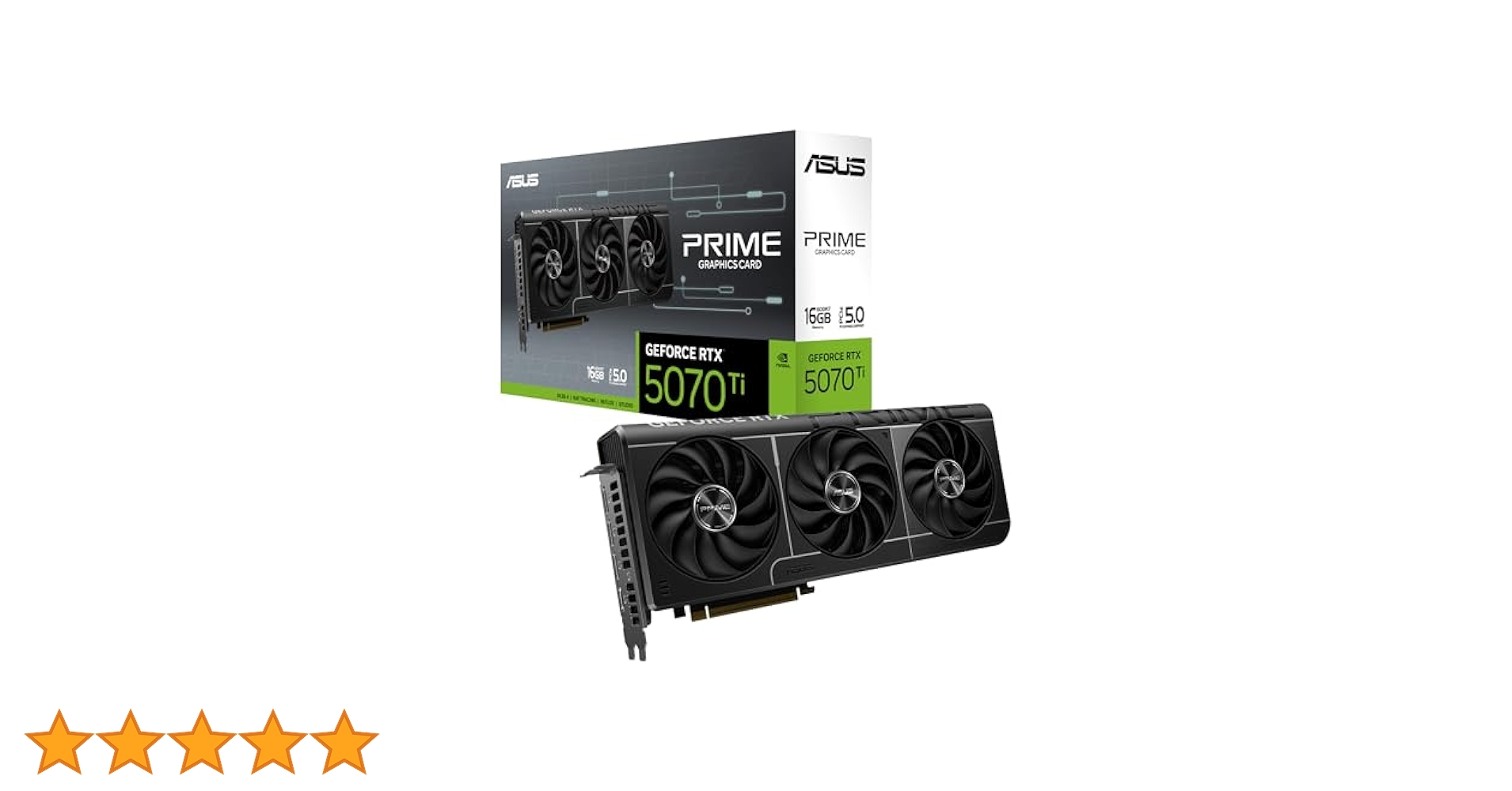 Amazon | Asus PRIME RTX5070 Ti、PCIe5、16GB DDR7、HDMI、3DP