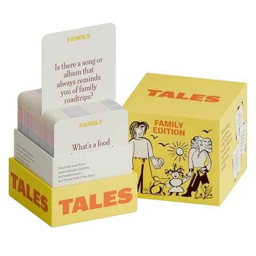 TALES Family Edition 150 Conversation Cards for Family Game Night, Adults, Teens, and Kids, Family Dinners, and Gatherings, Prompts for Meaningful Connections