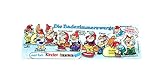 badezimmerzwerge 1991 Beipackzettel der Serie wo alle Figuren drauf zu sehen sind.