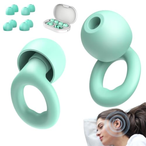 Loop ear plug Canada, earplug quiet, noise cancelling earplugs, hearing protection | Ultra-Comfy Reusable Noise-Reducing Earplug For Sleep, Deep Focus, Travel, Noise Sensitivity | Flexible Hearing Protection | Customizable Fit | 28dB (SNR) Noise Reduction | Work | (Green, One Size)