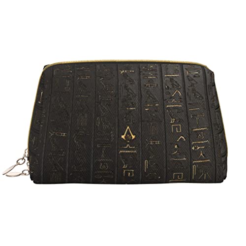 Trousse de maquillage portable en cuir pour voyage et retouches