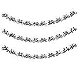 3PCS Bicycle Banner Black Mountain Bike Road Bike Garland Sports Bicycle Racing Theme Decor for Teens Adults Birthday Baby Shower Retirement Party Decoration