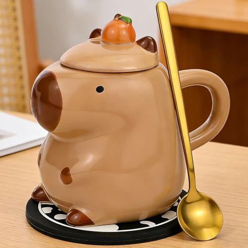 Disoza Capybara Ceramic Mug, 15 oz
