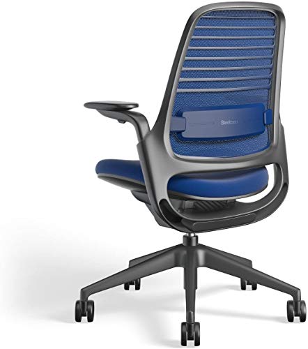 Image of Steelcase Series 1 Work Office Chair - Royal Blue, Hard Floor Casters