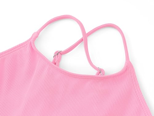 Image of Dvenki Girls Cutout One Piece Swimsuit Adjustable Straps Sizes 6X-16