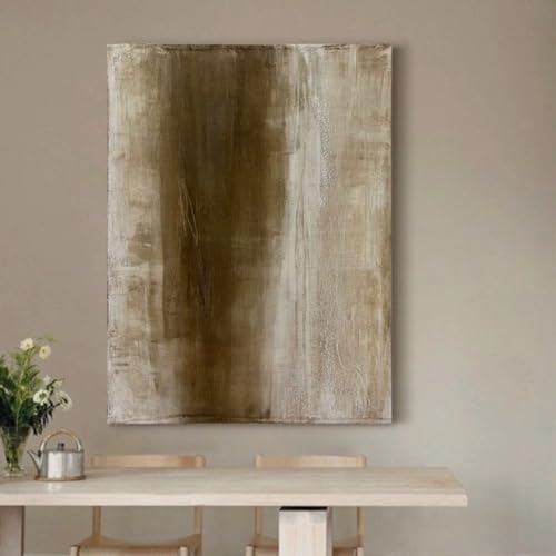 Peinture à l'huile texture blocs de couleur wabi-sabi sur toile - 4