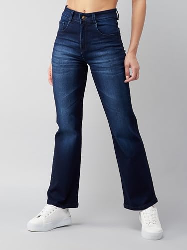 Image of Miss Chase Women's Bootcut High Rise Regular Stretchable Denim Jeans
