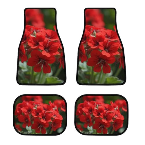 Tapis de sol voiture géraniums rouges pour voyager avec élégance en famille