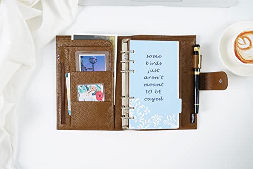 Moterm Personal Regular Rings Planner - Genuine Leather Binder Organizer (25Mm Ring, Pebbled-Chocolate) #TOP2