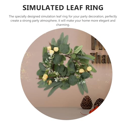 HOLIDYOYO Anéis De Vela Grinaldas De Folhas De Eucalipto Artificiais Anéis De Vela Coroa De Vegetaçã