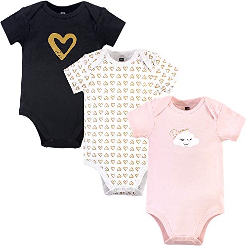 Image of Hudson Baby Cotton Bodysuits, Dream Love 0-3 Months