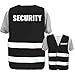 Produktbild Bedruckte Warnwesten mit ISO-Leuchtstreifen * Standard- oder Reflex-Druck * Thema Sicherheit & Team, Warnweste Begriffe Security:Security, Farbe + Größe:Schwarz (M/L)