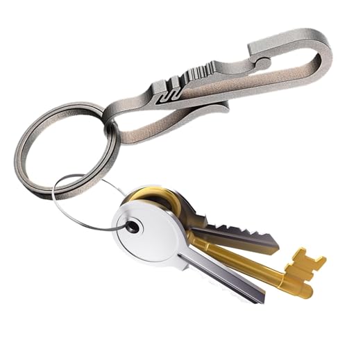 Llavero con clip, clip para llaves para llavero - Llavero decorativo de aleación de titanio - llave multifuncional, colgante para bolso, llavero portátil para teléfono móvil, cartera, Hebilla Cola de