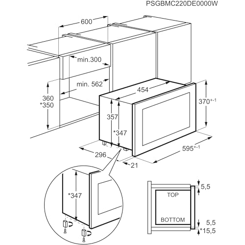 AEG MBB1756SEW Microondas Integrable - vue 7