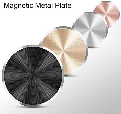 Miniatura 2 de VizGiz Paquete de 4 soportes magnéticos para teléfono, placa de metal de repuesto, adhesivo de hierro, disco circular redondo para ventilación de