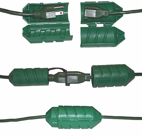 Electriduct Cord Connect Water-Tight Outdoor Lawn Garden Power Extension Housing Cord Lock Protect Holiday Decoration Light Plugs - Green (2 Pack) - Image 4