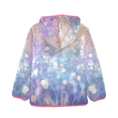 Gemstone Glitter Pink Purple Yellow Blue Boys Fleece Jacket2