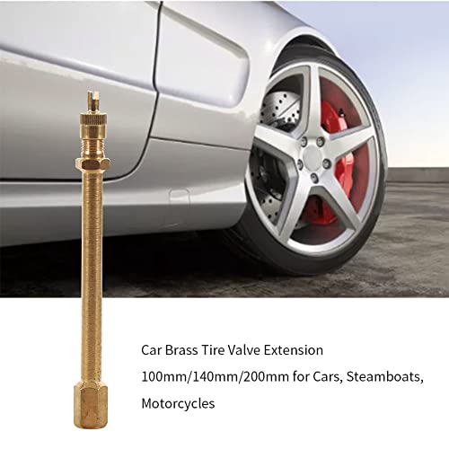 Image of Brass Tire Valve Extension,Air Tyre Stem Extender for Motorcycle,Bike,Mower and Scooter(100mm)
