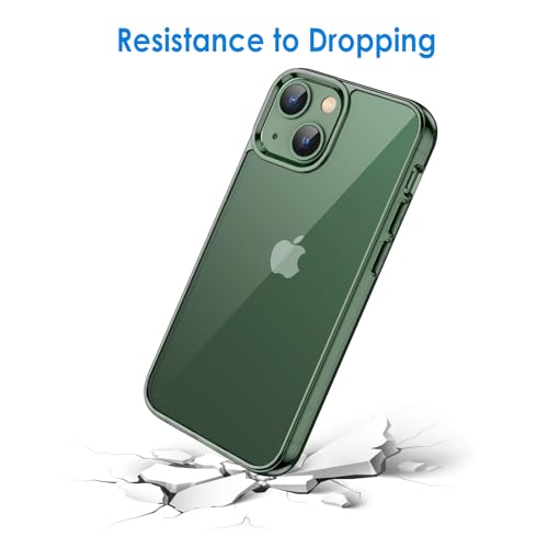 JETech Case for iPhone 13 Mini 5.4-Inch, Non-Yellowing Shockproof Phone Bumper Cover, Anti-Scratch Clear Back (Alpine Green) by JETech - Used condition - Image 6
