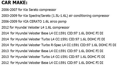 Miniatura 3 de GOWE para Doowon 6SBU16 DV13 AC Compresor para Veloster Accent 1.6 CERATO 97701-2V000 97643-1J100 977012V000 97701-2F800