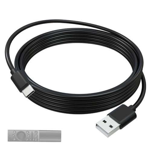 Cable de carga USB C compatible con mando a distancia solar Samsung, mando a distancia Frame TV, control remoto QLED, control remoto SolarCell, cargador para mando a distancia Samsung, 5 pies
