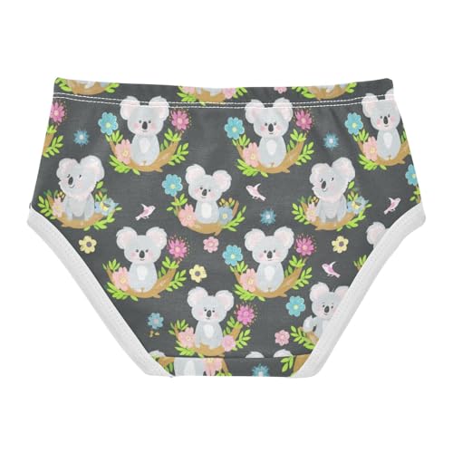 Girls Underwear Toddler 2t Cotton Panties for Girl Fancy Underpants Briefs Cute Cartoon Koalas Flower2
