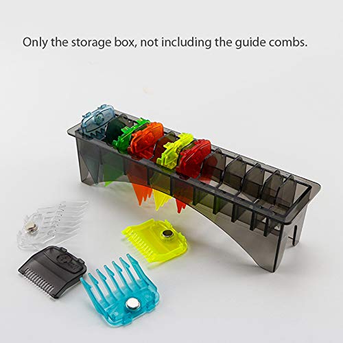 Zarsio Plastic Blade Organizer For 10 Blades, Limit Comb Storage Box Hair Clipper Guide Comb Storage Case (Gray) #TOP3