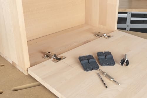 wolfcraft 4656000 - Coffret de Montage pour Charnières - Diamètre 35 mm - Pour l'Installation Simple de Charnières Invisibles - 3 pièces – vue 8