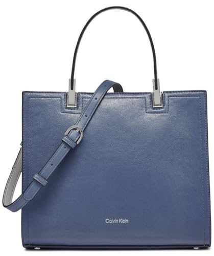 Calvin Klein Verne Triple Compartment Satchel, Grey/Dove/Blue, One Size -  OA4