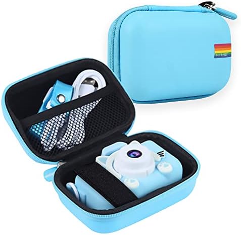 Leayjeen Kids Camera Case Compatible with Goopow/ SGAINUL/ Gofunly/ ArtCWK and More Video Digital Camera Gift – Case for Toy Action Camera and Accessories CASE ONLY-Blue