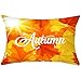 Homxi Fundas Cojines 30x50,Funda de Cojín Poliester Autumn Hojas de Arce Naranja Amarillo