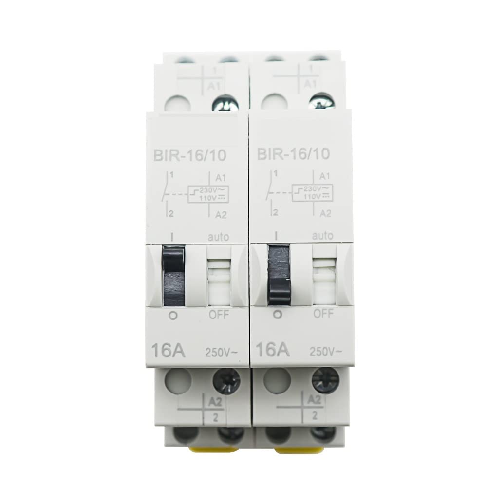 16A AC230V DC110V 24V Dual Voltage Impulse Relay Household Electric Pulse Control Relay Auto Control Relay for Lighting Circuit 1Pcs (Size : AC24V - DC12V)