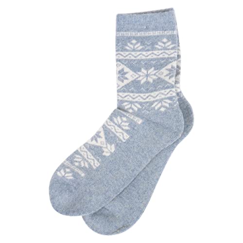 ICEWEAR Loðmundur Norwegian Pattern Angora Wool Socks | Warm, Thick & Cozy Unisex