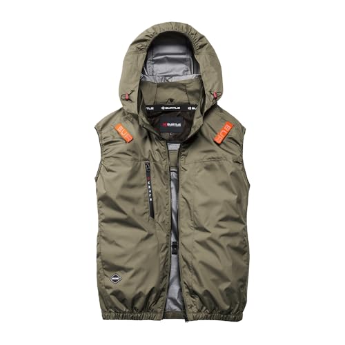 [���[�N��] �o�[�g�� BURTLE 2026�N �t �� �G�A�[�N���t�g �T�C�h�t�@�� �x�X�g �󒲃E�F�A �y�� ���� UV�J�b�g �A���~�ՔM ��ƒ� ��ƕ� �M���Ǒ΍� �E�F�A�P�i AC2094 (23.�J�[�L, XL)