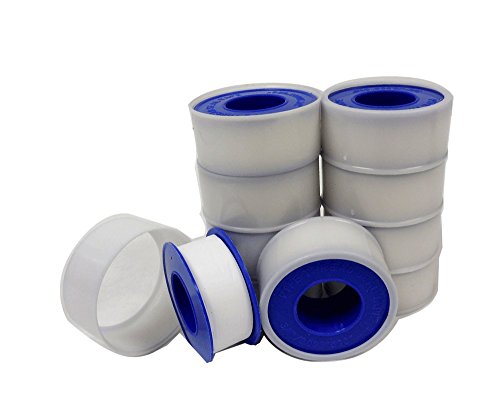 Set of 10 Rolls Teflon Thread Seal Tapes - Plumbing Plumber Plumbers Fitting Sealant Pipe Joint Tape (3/4\" W x 520\" L) 0.75in x 520 ft