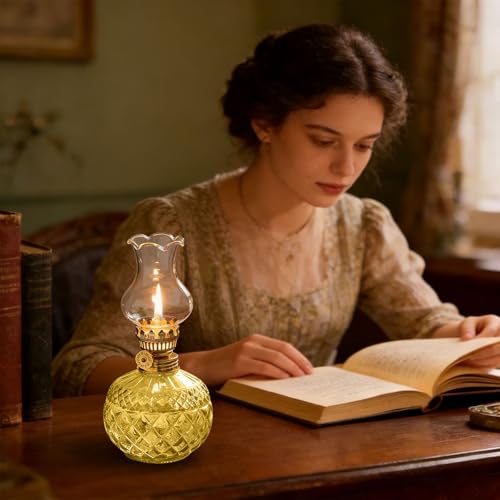 Vintage Oil Lamp & Glass Cover, Decorative Candle Holders, Kerosene Lantern - image 5