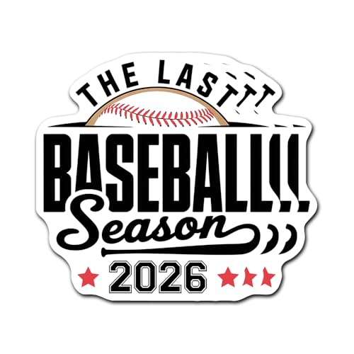(3 PCS) The Last Baseball Season 2026 Sticker Pack Senior Year Baseball Graduation Gift for Class of 2026 Athletes Retro Sport Vinyl Decals for Scrapbook, Locker 3 Inches