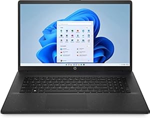 HP Laptop met 17,3 inch FHD-display, AMD Ryzen 7 7730U, 16 GB DDR4 RAM, 512 GB SSD, AMD Radeon graphics, Windows 11, QWERTZ toetsenbord, zwart