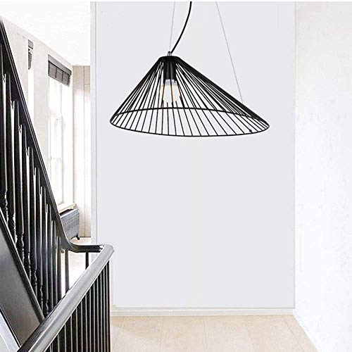 Lámpara colgante de comedor moderna de techo ajustable negra 7