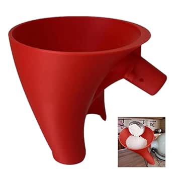 2025 Flour Funnel for Kitchen Aid Mixer, Easy Pour No-Mess Attachment, Anti-Splash Accessory, Fits Tilt-Head 4.5–5 (KSM150), Durable Dishwasher-Safe Baking Tool (Red)