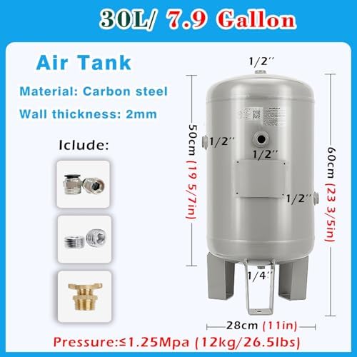 Tanque de almacenamiento de aire vertical para compresor de 6L 2