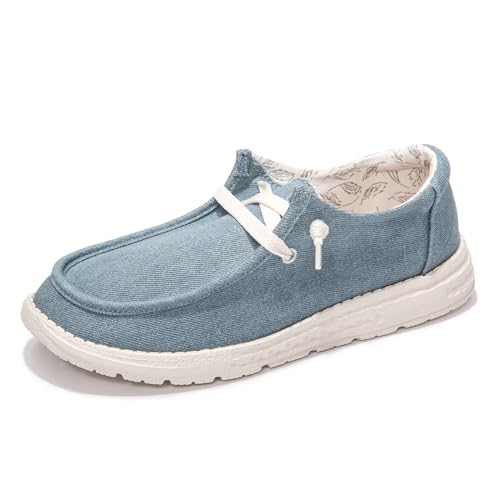 Image of Women's Canvas Loafers, Comfortable Slip-On Walking Shoes