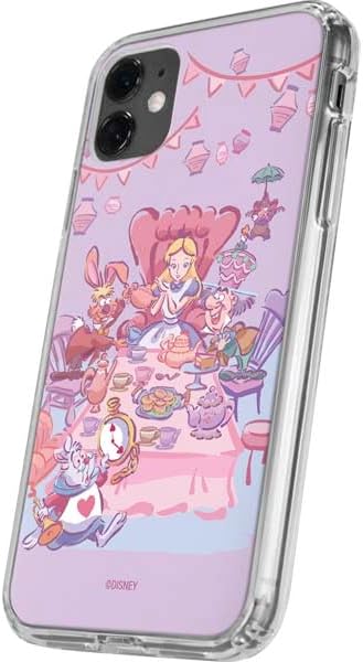 Skinit Clear Phone Case Compatible with iPhone 11 - Officially Licensed Disney Alice in Wonderland (Animated) Mad Tea Party Design