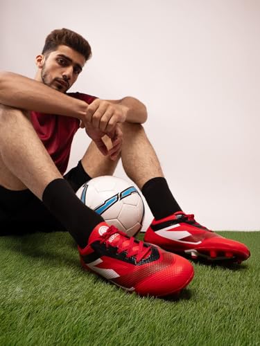 Image of Bacca Bucci Mens inchStrike X inch Firm Ground Football Shoes|Lightweight Soccer Cleats with High-Traction Studs
