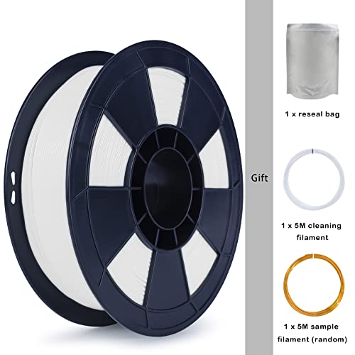 Image of ZIRO 3D Printing Filament,1.75mm 1KG, Fit for Most FDM Printers, Snow White | Fit for Most FDM 3D Printer, 1.75mm 1KG Spool, Dimensional Accuracy + /-0.03mm, Colorful PLA FilamenT