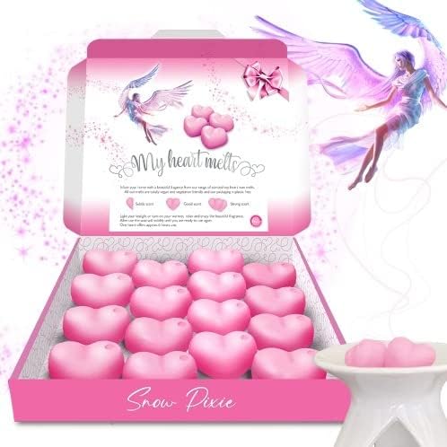Snow Pixie Wax Melts: 16 x 5g Heart Shaped Wax Melts Scented in a Presentation Gift Box, Vegan & Pet Friendly, Cruelty Free - Image 3