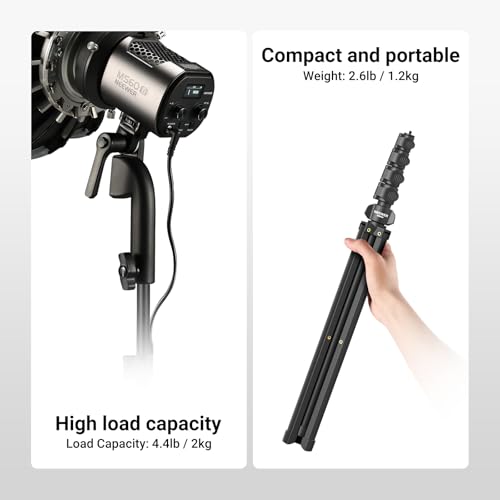 Image of NEEWER Mic Stand Floor, Microphone Tripod with Boom Arm, Heavy Duty Adjustable Stand & Arm with 2 Mic Holder Clamps, 3 Cable Clips, Bag, 3 /8 inch to 5 /8 inch Adapter for Singing Podcast Recording, MS046