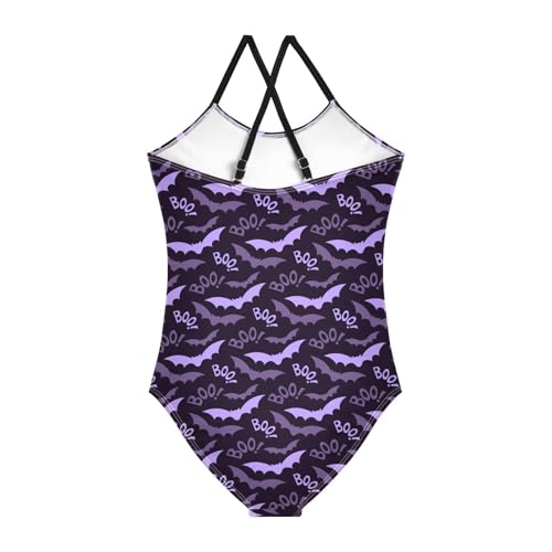 Girls Halloween Bats Swimsuit One Piece Bathing Suit Kids Swimming